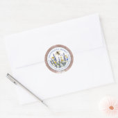 ハニーベア8または12ozラベルWildflowersビーピンク ラウンドシール (封筒)