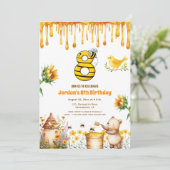 ハニーベア8thバースデーパーティーへの招待 招待状 (スタンド正面)