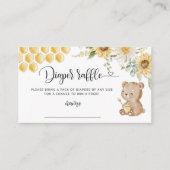 ハニーベア、ひまわり蜂おむつラッフルチケット エンクロージャーカード (正面)