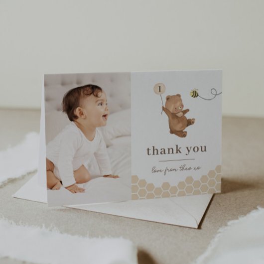 ハニーベア ファースト ビー・デイ 感謝カード