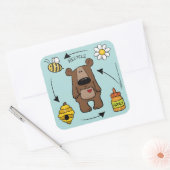 ハニーベア – リサイクラー スクエアシール (封筒)