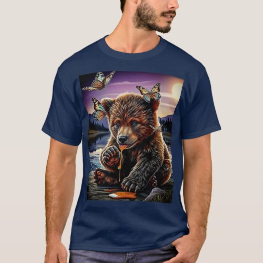 ハニーベア&蝶 Tシャツ (正面)