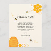 ハニーベイビーシャワーのお礼 ポストカード (正面)