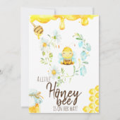 ハニーベイビーシャワーの招待状(妊娠発表) 招待状 (裏面)