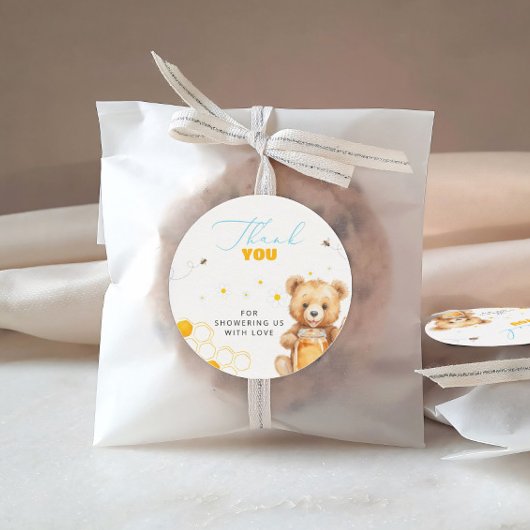 ハニーベイビーベア モダン ベイビーシャワー サンクス ラウンドシール