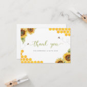 ハニーベビーシャワーありがとう カード (正面/裏面インサイチュ)