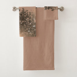 ハニーベージュシャンパンゴールデンスパークルライト バスタオルセット