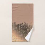 ハニーベージュシャンパンゴールドスパークルライト バスタオルセット (ハンドタオル)