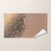 ハニーベージュシャンパンゴールドスパークルライト バスタオルセット (ハンドタオル)