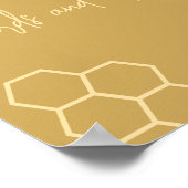 ハニーベージュベビーシャワーカードとギフトサイン ポスター (角)