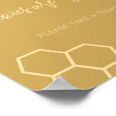 ハニーベージュベビーシャワーベビーはスイートデザート ポスター (角)