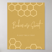 ハニーベージュベビーシャワーベビーはスイートデザート ポスター (正面)