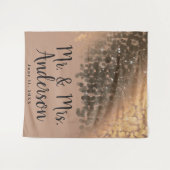 ハニーベージュ シャンパン ゴールデン スパークル ライト タペストリー (正面(横))