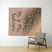 ハニーベージュ シャンパン ゴールデン スパークル ライト タペストリー (インサイチュ(横))