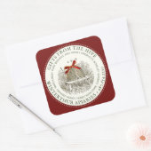 ハニーホリデーステッカーバッグバケットボックス赤 スクエアシール (封筒)