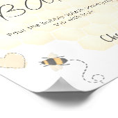 ハニーボホワイルドフラワーベビーシャワーママモサバー ポスター (角)