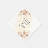 ハニーボホワイルドフラワー男女兼用誕生日 スタンダードカクテルナプキン (角)