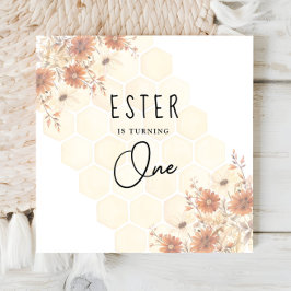 ハニーボホワイルドフラワー男女兼用誕生日 スタンダードカクテルナプキン