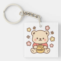 ハニーポットを持つハニーBear | パステル水彩ボディ