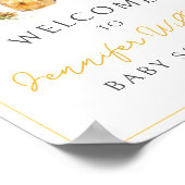 ハニーママにベビーシャワー歓迎サイン ポスター (角)