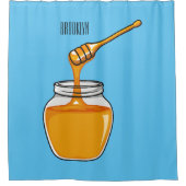 ハニーマンガイラストレーション シャワーカーテン (正面)