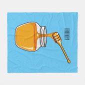 ハニーマンガイラストレーション フリースブランケット (正面(横))