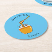 ハニーマンガイラストレーション ラウンドペーパーコースター (アングル)