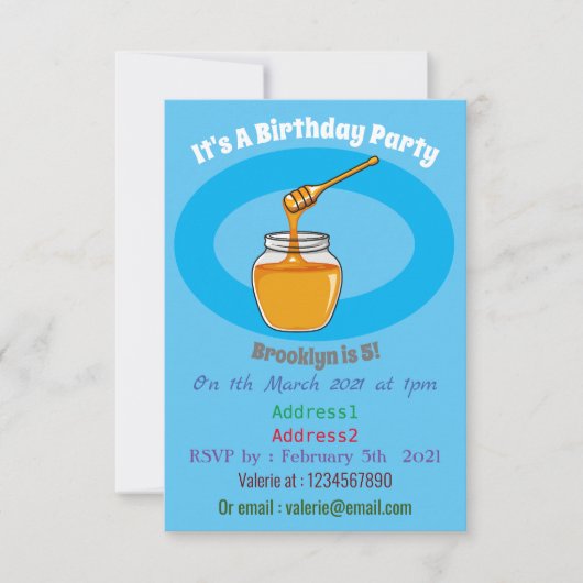 ハニーマンガイラストレーション 招待状 (正面)