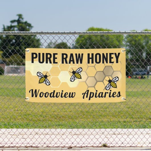 ハニーマーケットサインビーハニカムピュア生ハニー 横断幕 (インサイチュ)