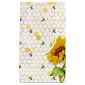 ハニーミツバチとハニカムパターン スモールペーパーバッグ (正面)