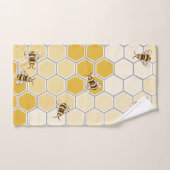 ハニーミツバチとハニカム バスタオルセット (ハンドタオル)