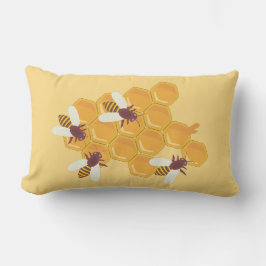 ハニーミツバチとハニー ランバークッション