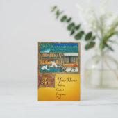 ハニーミツバチのワックスシール，養蜂具 名刺 (スタンド正面)