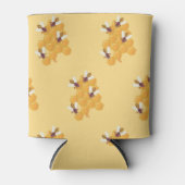 ハニーミツバチ及びハニカムデザイン 缶クーラー (正面)