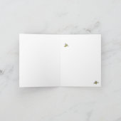 ハニーミツバチ水彩花ありがとう サンキューカード (内部)