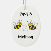 ハニーミツバチ(ハート) セラミックオーナメント (裏面)