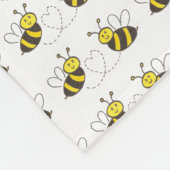 ハニーミツバチ(ハート) フリースブランケット (角)