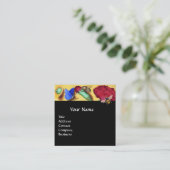 ハニーミツバチ、蝶、春の花養蜂家 スクエア名刺 (スタンド正面)