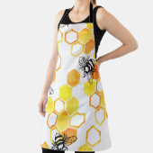 ハニーミツバチ:黄色の水色パターン エプロン (インサイチュ)