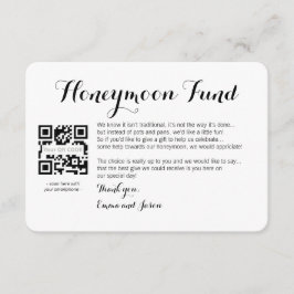 ハニームーンのリクエストを記載したカード ウェディング エンクロージャーカード