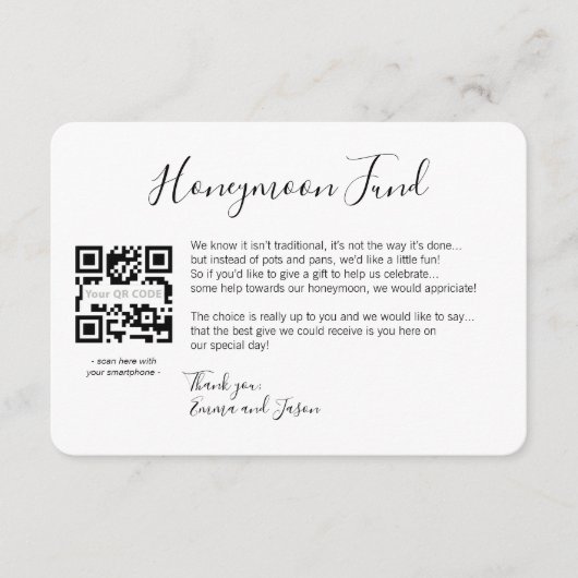 ハニームーンのリクエストカードを結婚式に挿入 レモン エンクロージャーカード (正面)