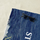 ハニームーンの思い出 海の波 青い空 XO ビーチタオル (インサイチュ)