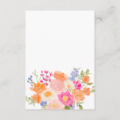 ハニームーンの願い ワイルドフラワーの花束 ブライダルシャワー エンクロージャーカード (裏面)