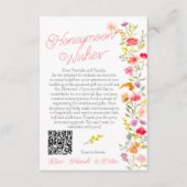 ハニームーンの願い ワイルドフラワーの花束 ブライダルシャワー エンクロージャーカード (正面)