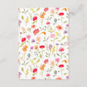 ハニームーンの願い ワイルドフラワーの花束 ブライダルシャワー エンクロージャーカード (裏面)