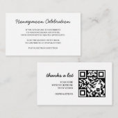 ハニームーンウィッシュQRコード結婚式カード エンクロージャーカード (正面/裏面)