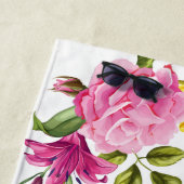 ハニームーンギフト パーソナライズされたアジサイ カスタム ビーチタオル (インサイチュ)