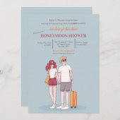 ハニームーンバル 青い招待状 招待状 (正面/裏面)