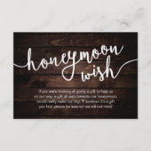ハニームーンファンド お祝い現金 モダン ラスティック ウェディング エンクロージャーカード (正面)