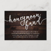 ハニームーンファンド　現金　モダン　ラスティック　ウェディング エンクロージャーカード (正面)